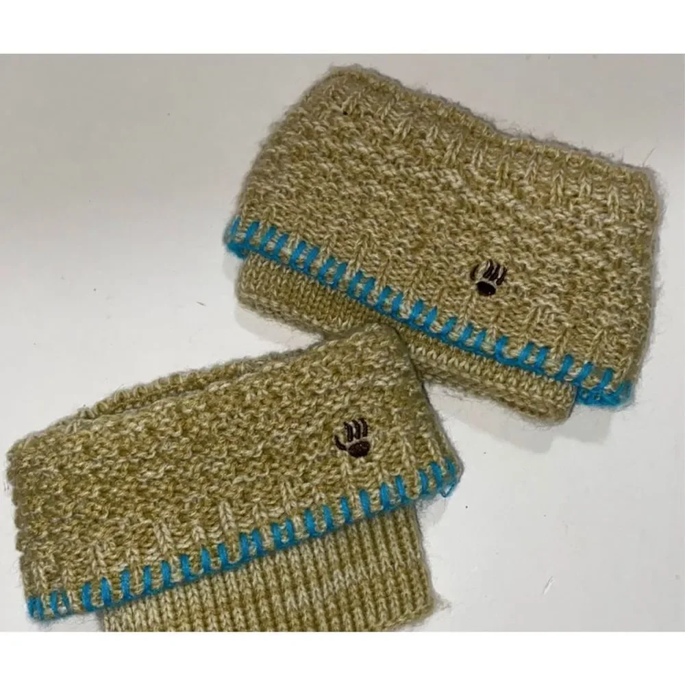 Bearpaw tan an blue boot cuffs NWT - Picture 2 of 2